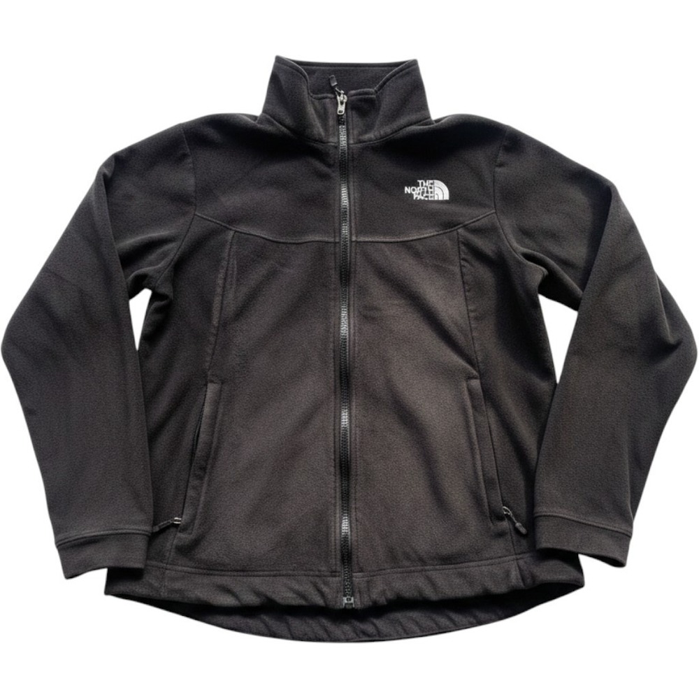 The North Face Black Lightweight Full Zip‎ Fleece Base Layer Jacket Women Medium - Picture 2 of 12
